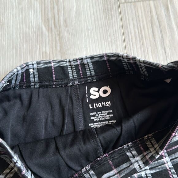 SO Plaid Pleated Skort Size Large 10/12 - Picture 2 of 4